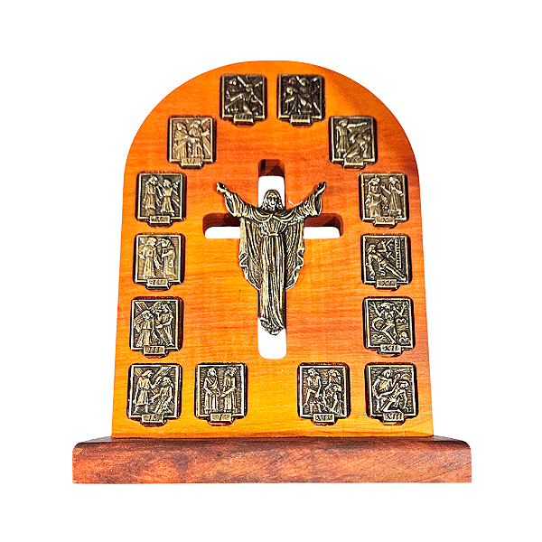 Adorno de Mesa em Madeira Via Sacra - A Peça - Cód.: 9961