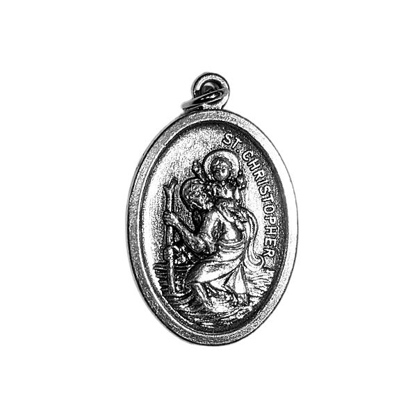 Pingente Medalha Fosca de São Cristovão - A Dúzia - Cód.: 3630