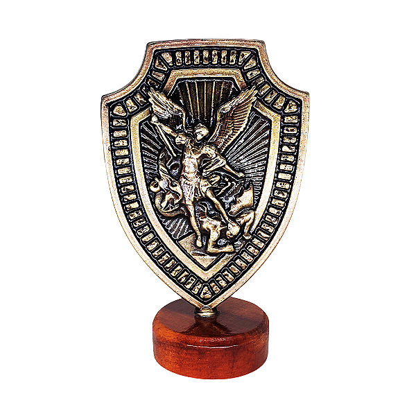 Placa de Metal Escudo de São Miguel - O Pacote com 3 Peças - Cód.: 9640