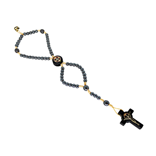 Pulseira Terço em Hematita de São Bento - A dúzia - Cód.: 8969