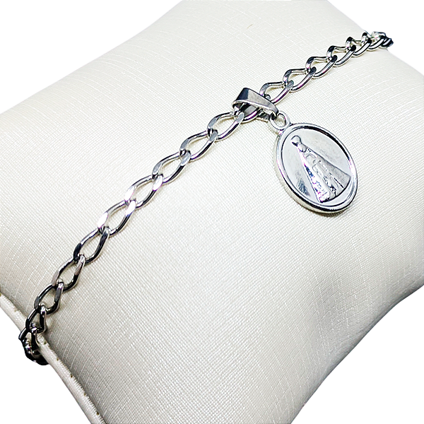 Pulseira em Aço Inox de Nossa Senhora Aparecida - Pacote com 3 Peças - Cód.: 6611-8334