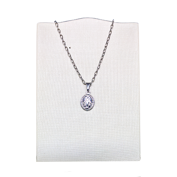 Colar em Aço Inox Medalha Milagrosa de Nossa Senhora das Graças P - Pacote com 3 Peças - Cód.: 9232-6316