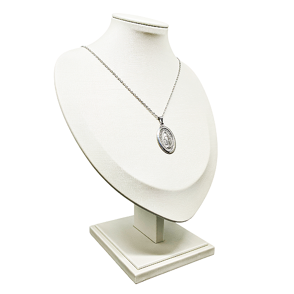 Colar em Aço Inox Medalha de Nossa Senhora das Graças - Pacote com 3 Peças - Cód.: 9991