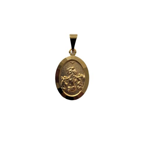 Medalha Oval Dourada de Nossa Senhora Desatadora dos Nós - O Pacote com 3 peças - Cód.: 464