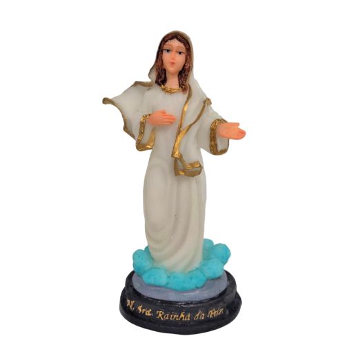 Imagem de Nossa Senhora Rainha da Paz P em Resina - O pacote com 3 peças - Cód.: 8564