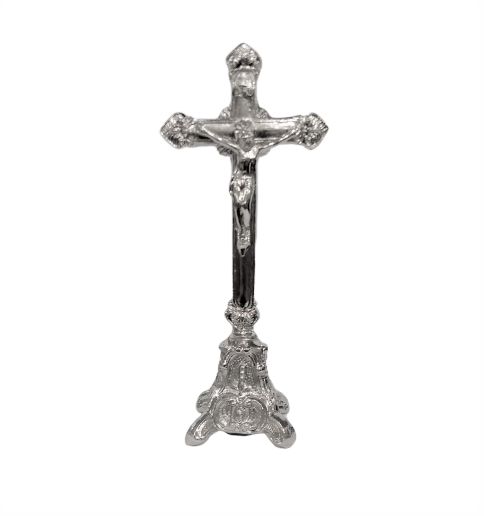 Crucifixo na Cor Níquel - A unidade - Cód.: 2823