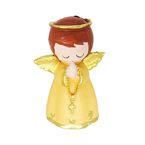 Anjo da Guarda Infantil em Resina - Amarelo - O Pacote com 3 Peças - Cód.: 5502