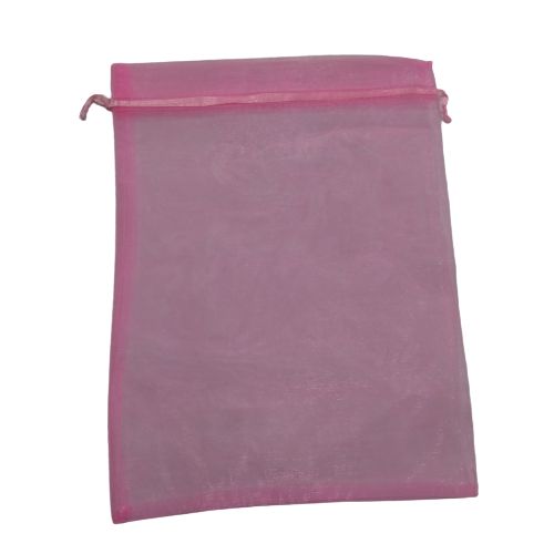 Saquinho de Organza na Cor Rosa - O Pacote com 50 peças - Cód.: 8128