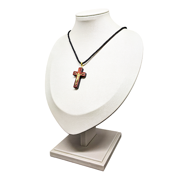 Crucifixo Laqueada com Cristo no Cordão - A Dúzia - Cód.: 1231