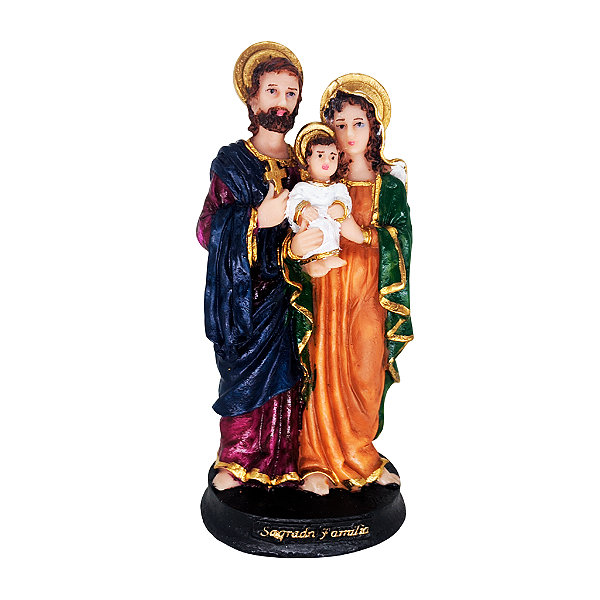 Imagem de Sagrada Família M em Resina 15 cm - Colorida - A Peça - Cód.: 8669