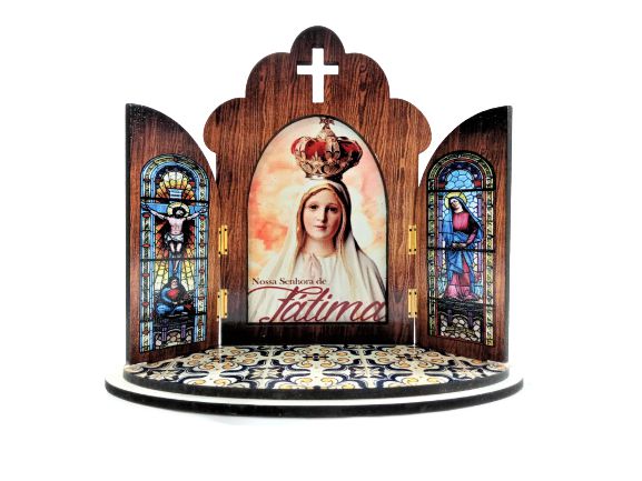 Capela modelo Portuguesa de Nossa Senhora de Fátima - O Pacote com 3 peças - Cód.: 6355