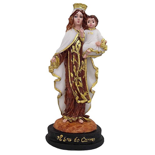 Imagem de Nossa Senhora do Carmo P em Resina - Pacote com 3 Unidades - Cód.: 8564