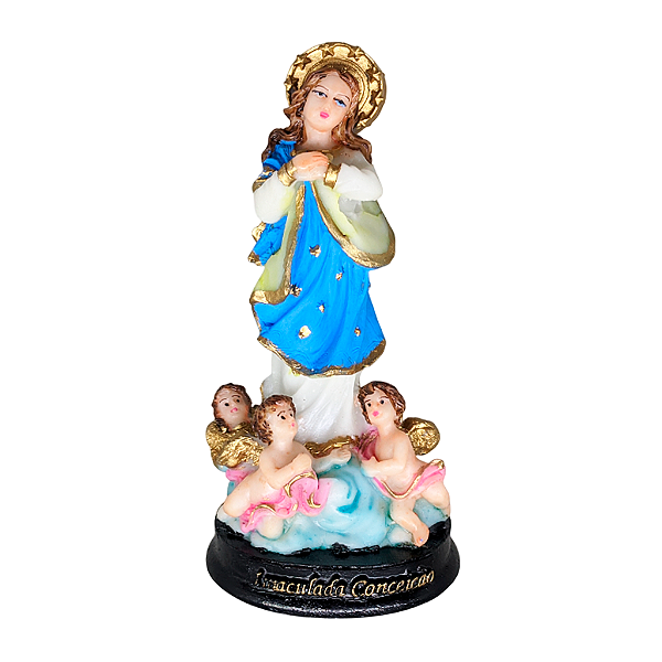 Imagem de Nossa Senhora da Imaculada Conceição em Resina - Tamanho P - A Peça - Cód.: 8564