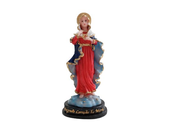 Imagem do Sagrado Coração de Maria P em Resina - pacote com 3 Unidades - Cód.: 8564