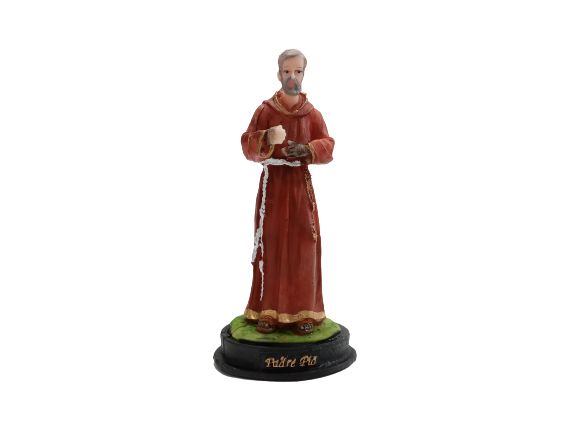 Imagem de Padre Pio P em Resina - Pacote com 3 Unidades - Cód.: 8564