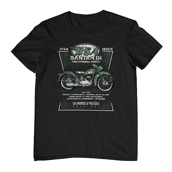 Camiseta Masculina Motos Clássica - BSA Bantam D1