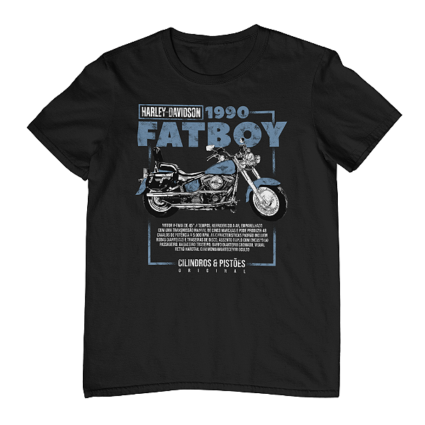 Camiseta Masculina Harley-Davidson - Fat Boy
