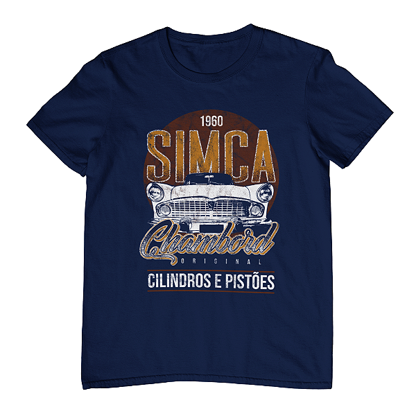 Camiseta Masculina Carros Clássicos -Simca Chambord