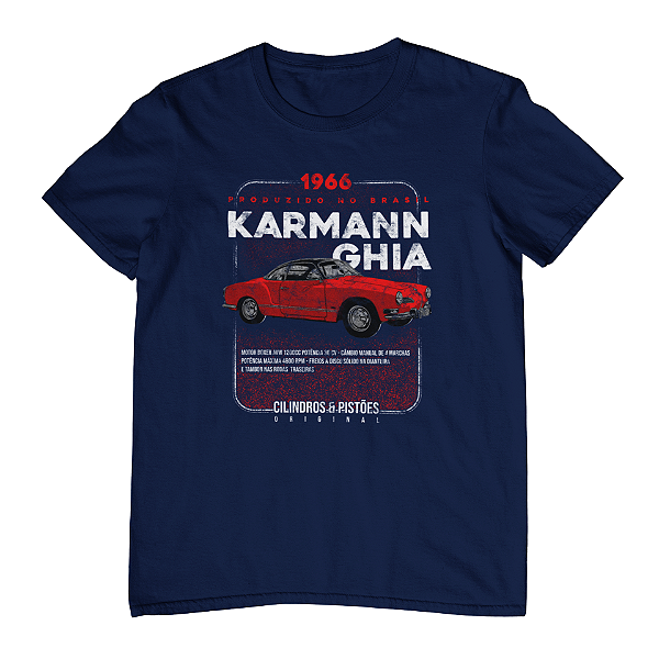 Camiseta Masculina Carros Clássicos - Karmann-Ghia