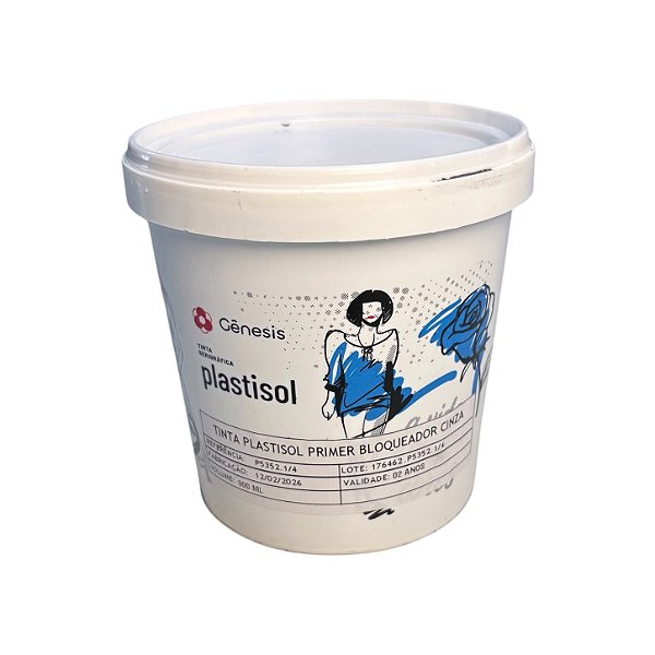 Tinta Plastisol Primer Bloqueador Cinza