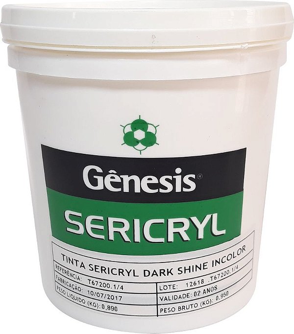 Tinta Sericryl Dark Shine - Incolor - (Luz Negra)