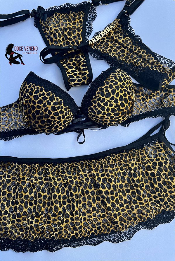 Conjunto personalizado + sainha Alice | Oncinha