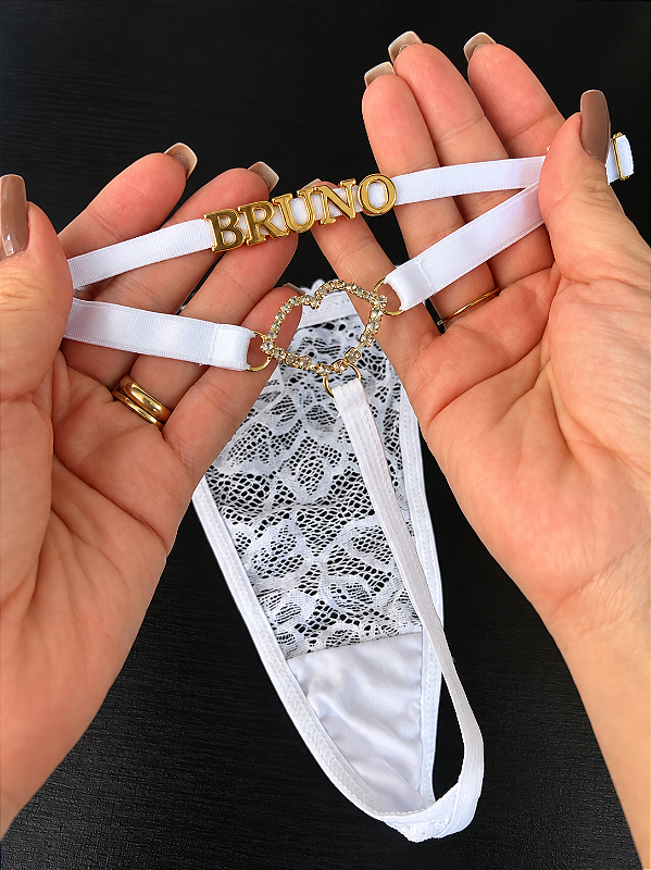 Calcinha Personalizada (u) boca |Branca