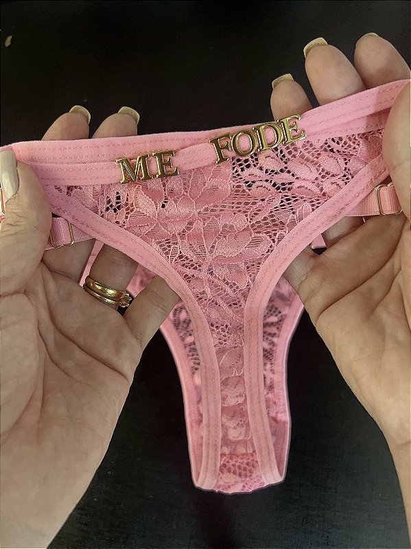 Calcinha personalizada - Renda (u) - Rosa pantera
