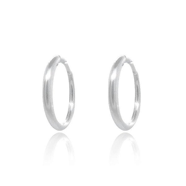 BRINCO ARGOLINHA DE FIO PRATA