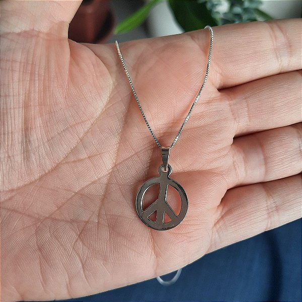 COLAR PINGENTE SÍMBOLO DA PAZ