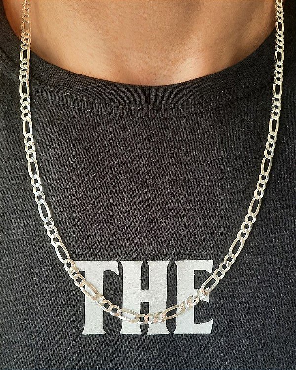 CORRENTE PRATA 925 3X1 4MM X 60CM