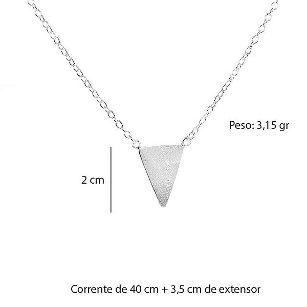 Colar Prata Triangulo