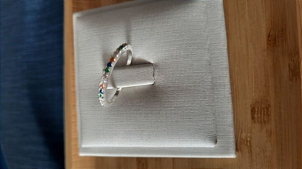 ANEL MEIA ALIANÇA COLORIDO 15 PEDRAS