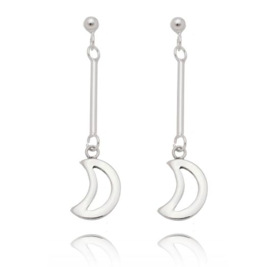 BRINCO DE PRATA PENDURADO LUA