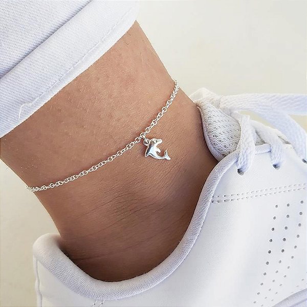 TORNOZELEIRA GOLFINHO EM PRATA