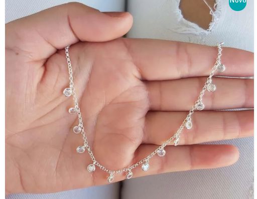 CHOKER PONTO DE LUZ PRATA