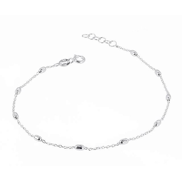 TORNOZELEIRA DE PRATA BOLINHA AZEITONA