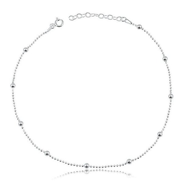 TORNOZELEIRA PRATA BOLINHA INTERCALADO