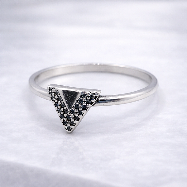 Anel Triângulo - Prata 925