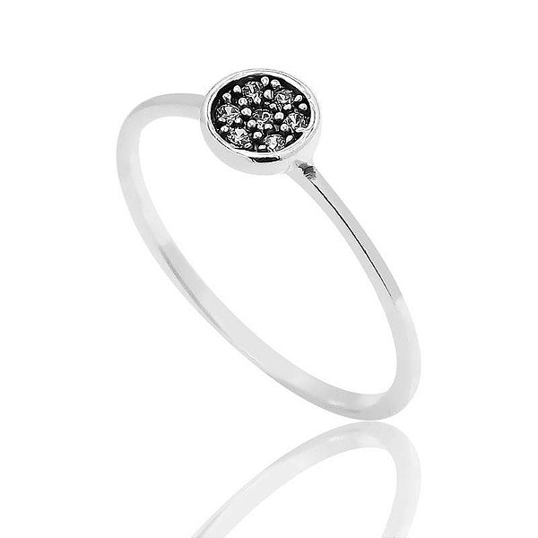 ANEL REDONDO CRAVEJADO PRATA