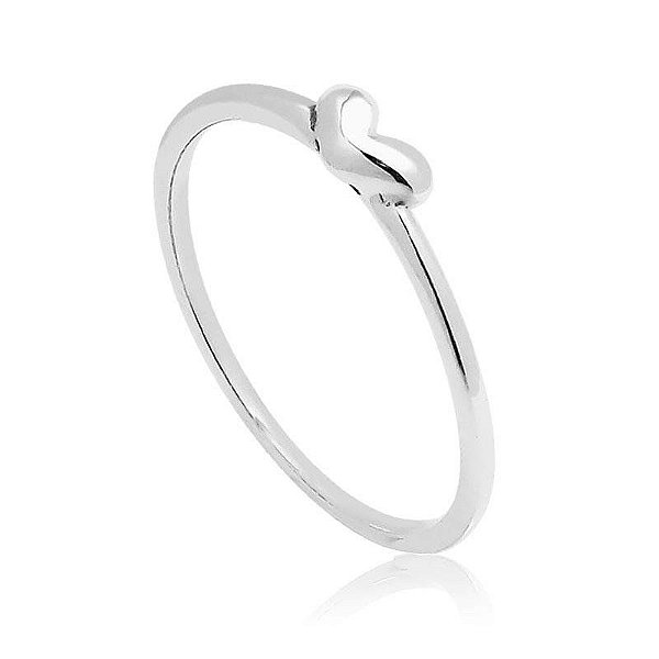 ANEL CORAÇÃO PRATA