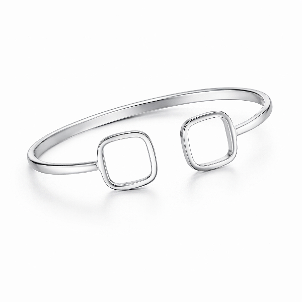 Bracelete Quadrado - Prata 925