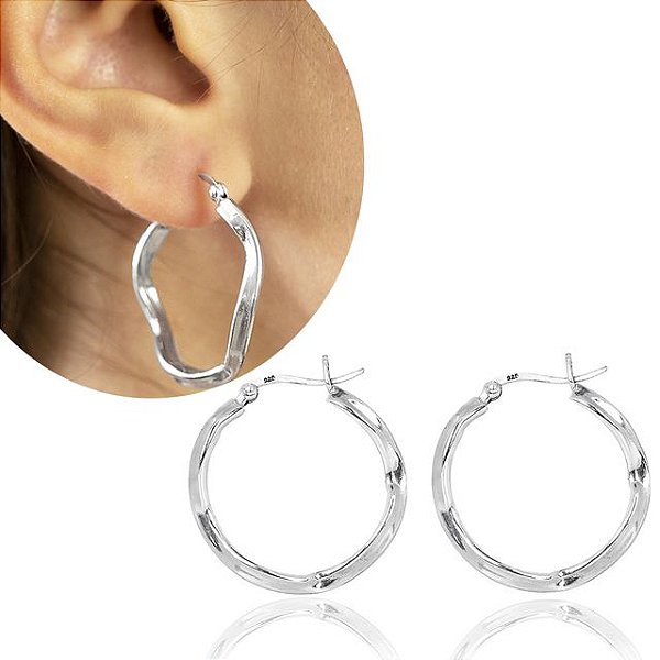 Argola de Prata Trabalhada