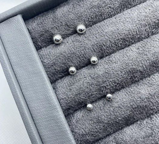 Trio de Brincos de Prata 925 Bolinhas