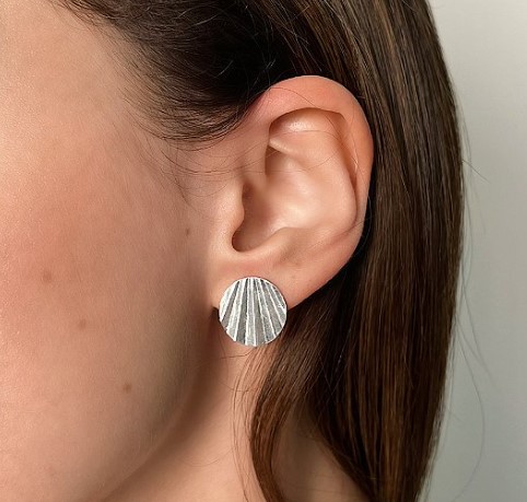 Brinco Redondo Ondulado - Prata 925