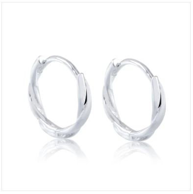 ARGOLINHA TORCIDA PRATA