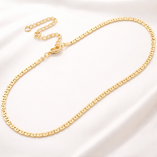 Choker com Elos detalhados - Banhado Ouro 18k