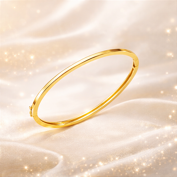 Bracelete Design Liso - Banhado Ouro 18k