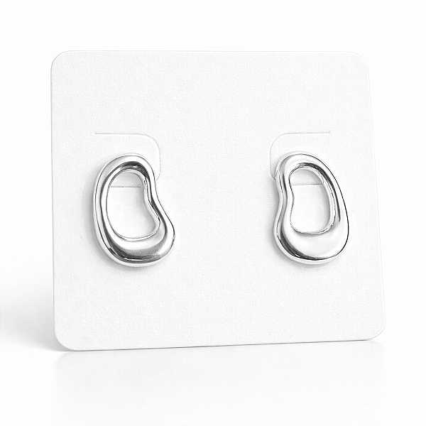 Brinco Orgânico Vazado - Prata 925