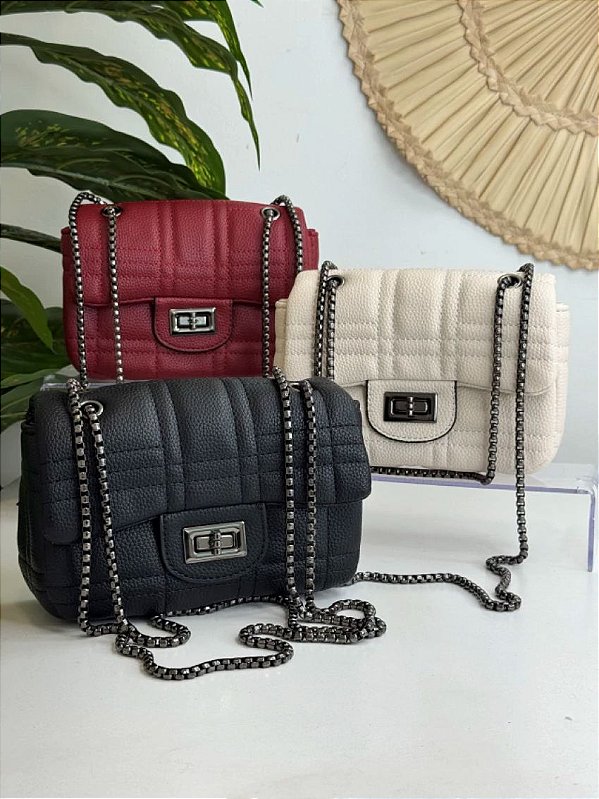 Bolsa Pequena com Alca Dupla de Corrente - Isadora